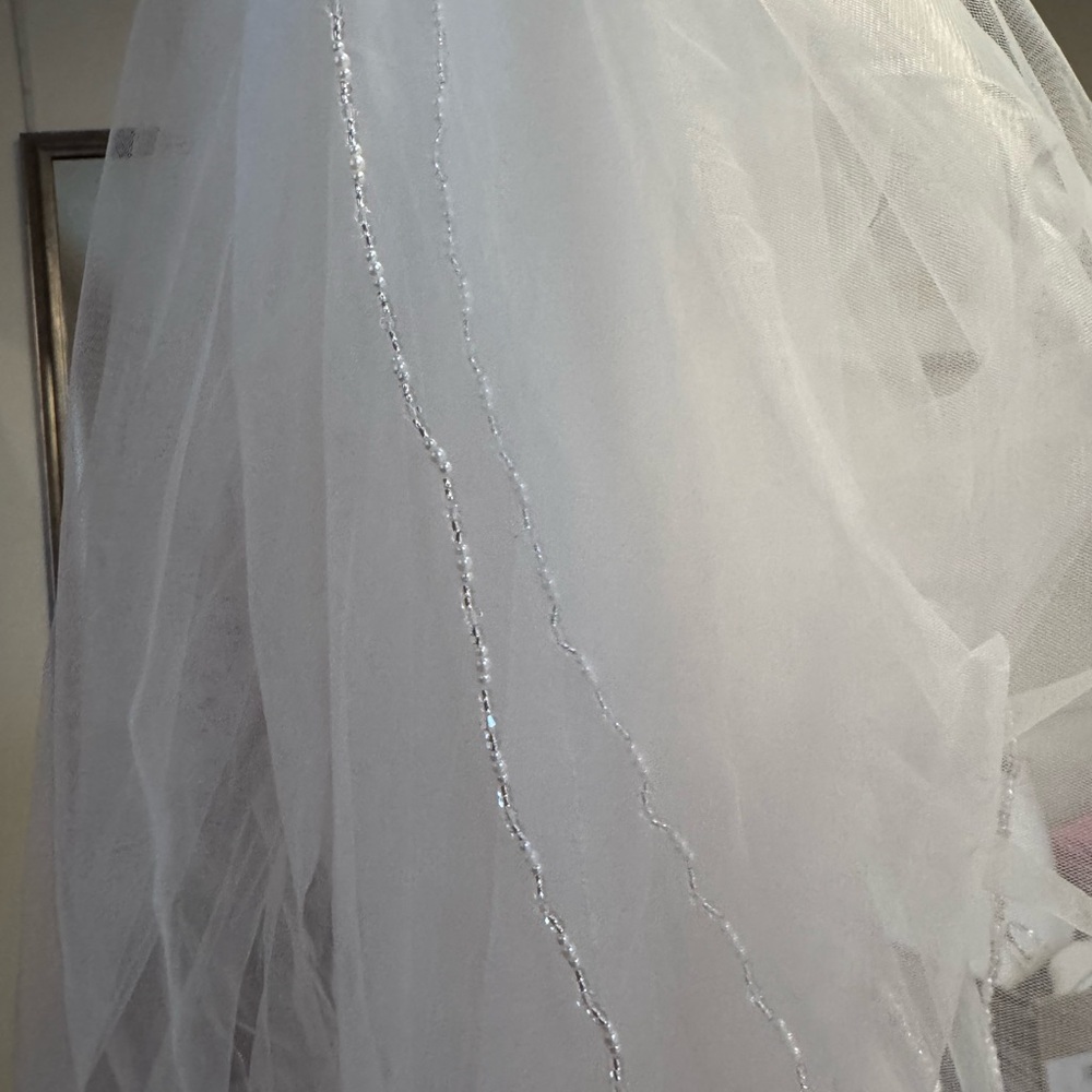 Elegant Wedding Beaded Veil - Picture 3 of 5